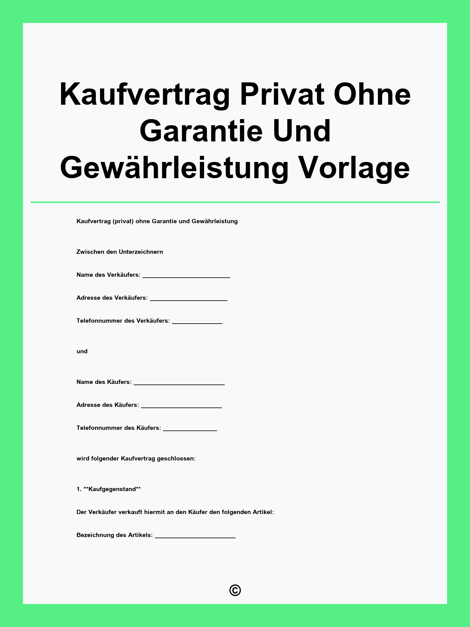 Keine Garantie Bei Privatverkauf